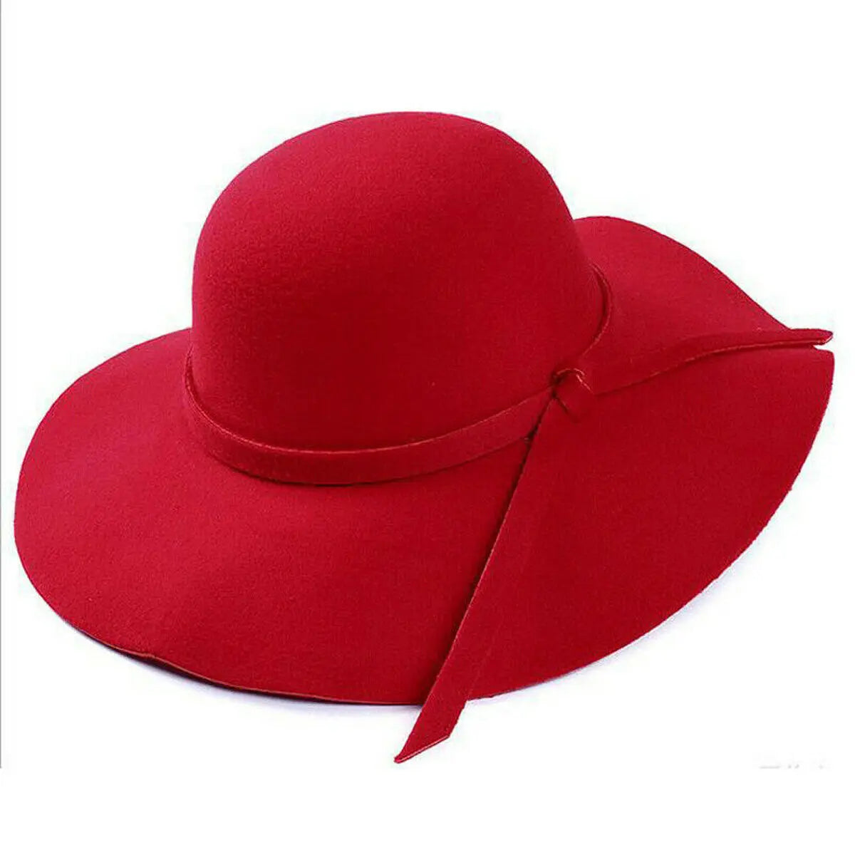 Women Sun Hat Vintage Lady Wide Large Wool Felt Cap Casual Summer Beach Travel Floppy Sun Hat Gift