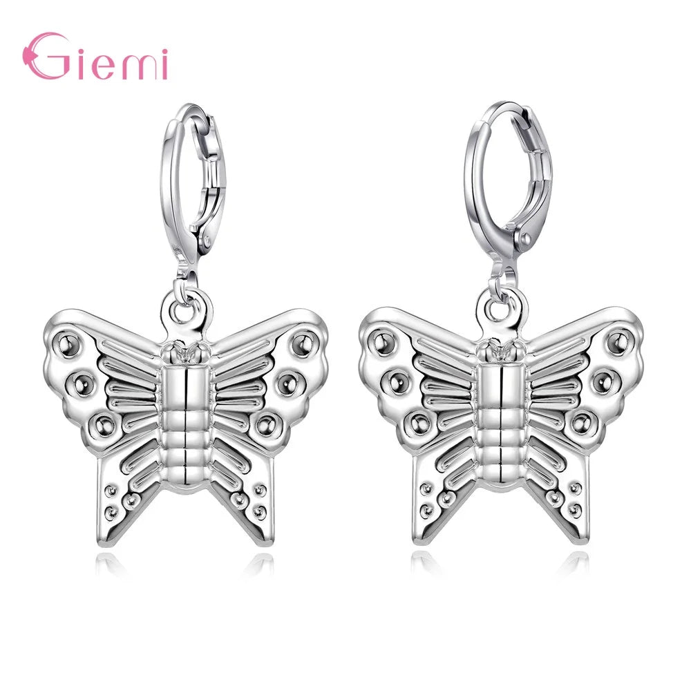 925 Sterling Silver Retro Crystal Wedding Drop Earrings For Women Girls Trend Fashion Jewelry Wholesale