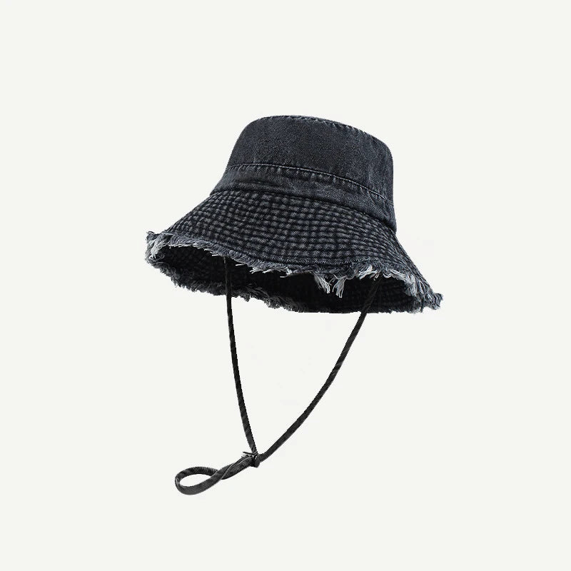 Leopard print fisherman hat with large eaves for spring and summer, suitable for men and women, providing sun protection