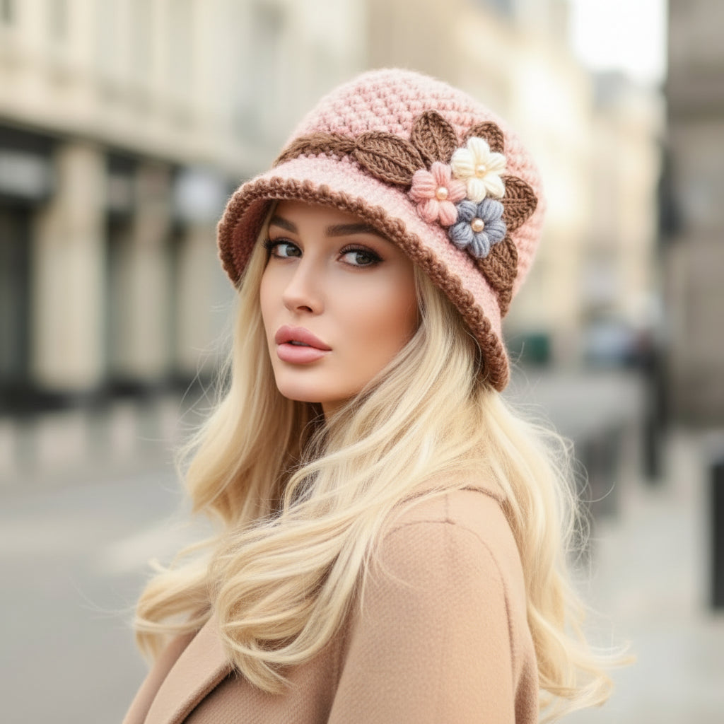 Warm Knitted Bucket Hat – Windproof Plush Yarn, Foldable Crochet & Giving Cozy Outdoor It-Girl Energy 🪣✨
