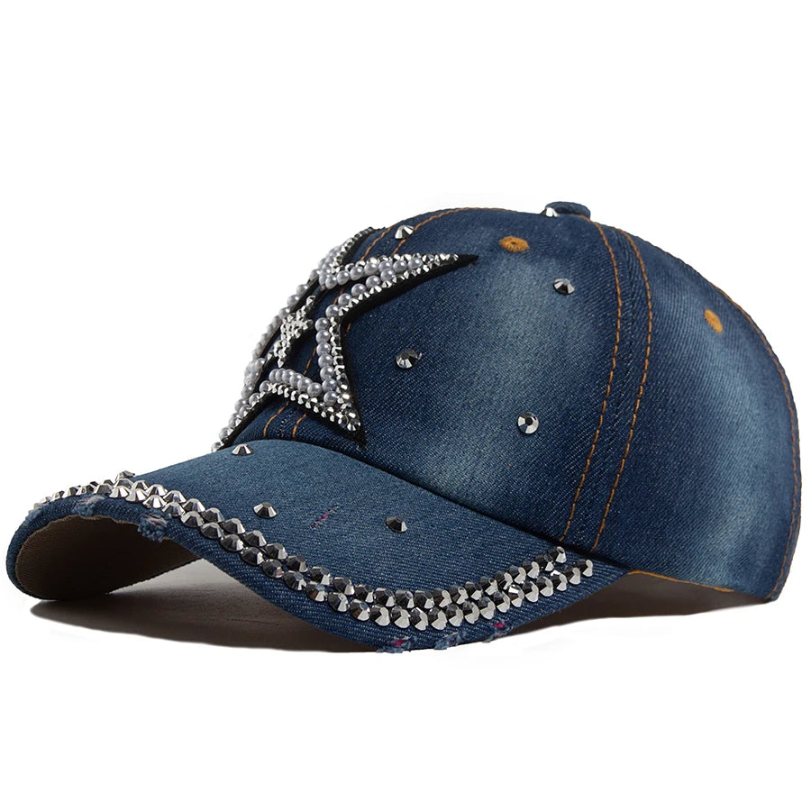 Pentagram Denim Cloth Baseball Cap