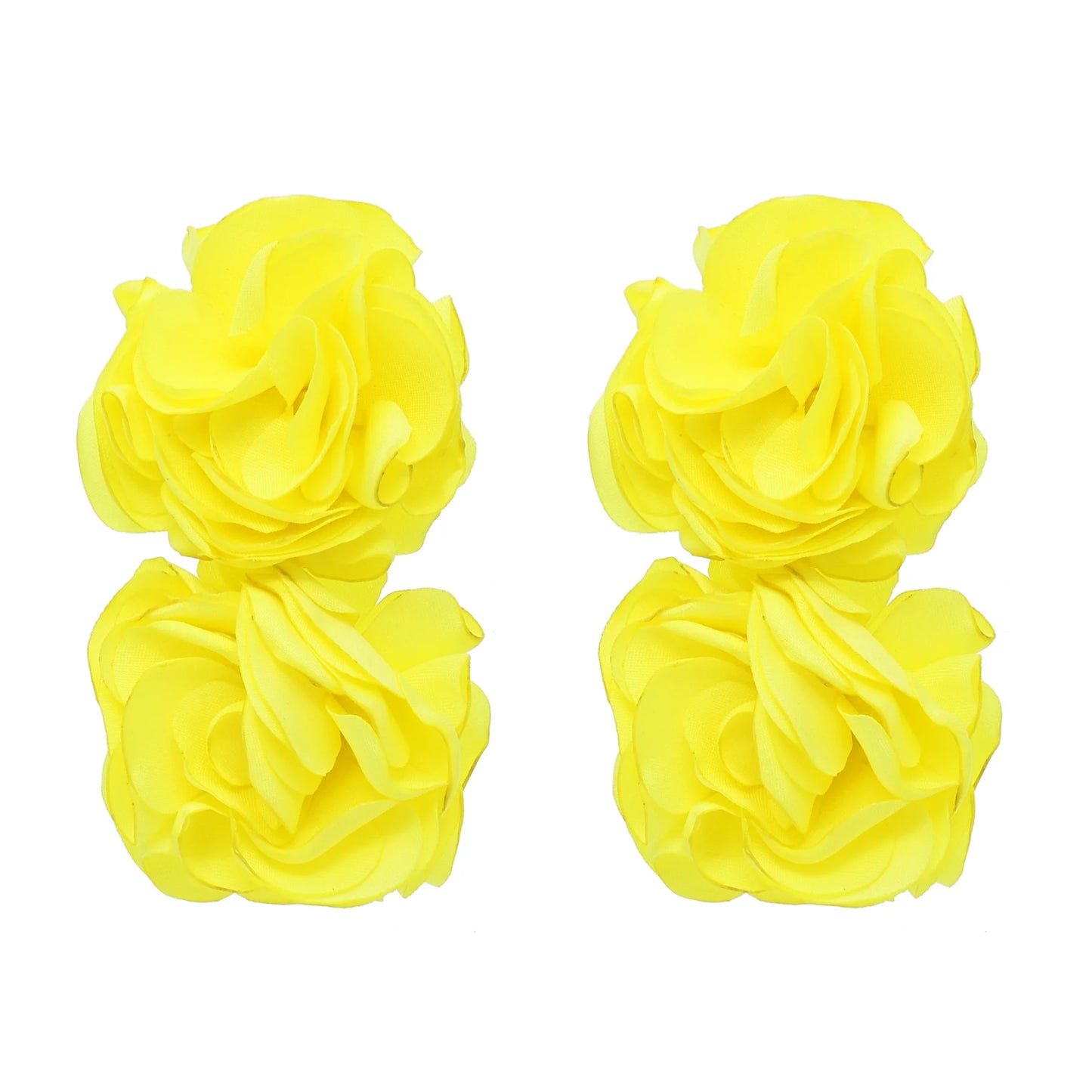 Oversized Fabric Rose Stud Earrings – Big Blooms, Bigger Energy 🌹✨