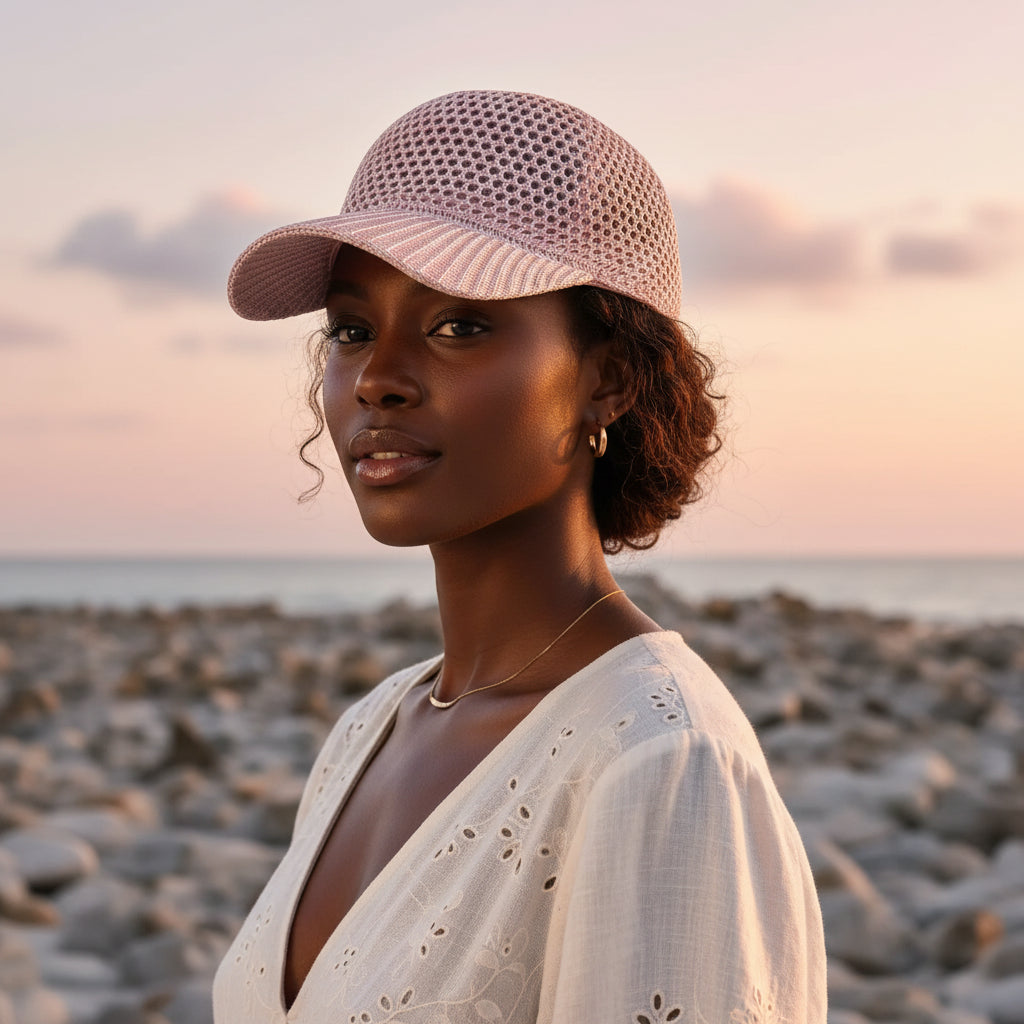 Breezy & Unbothered — Adjustable Mesh Sun Hat for Women | UV Protection Baseball Cap