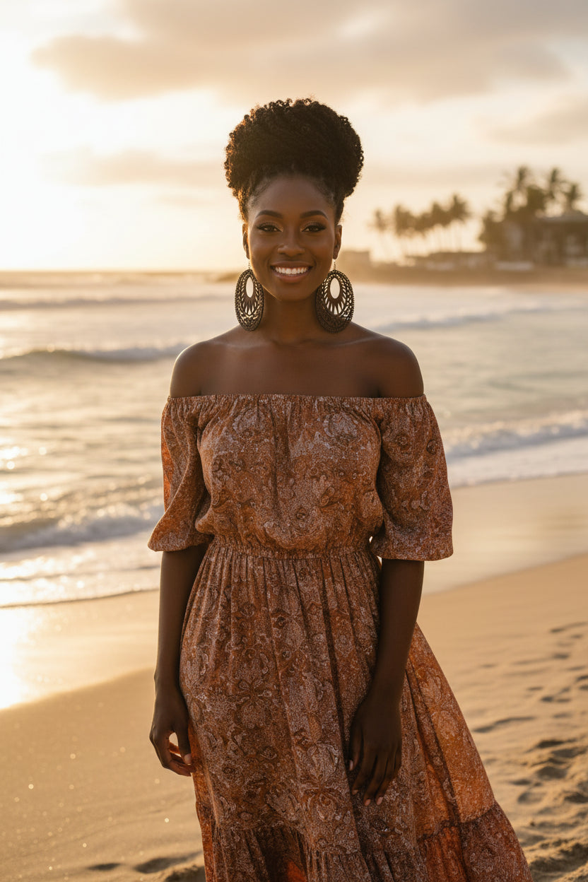 African Hoop Wooden Earrings – Earthy, Bold & Unapologetically You 🌿🪨