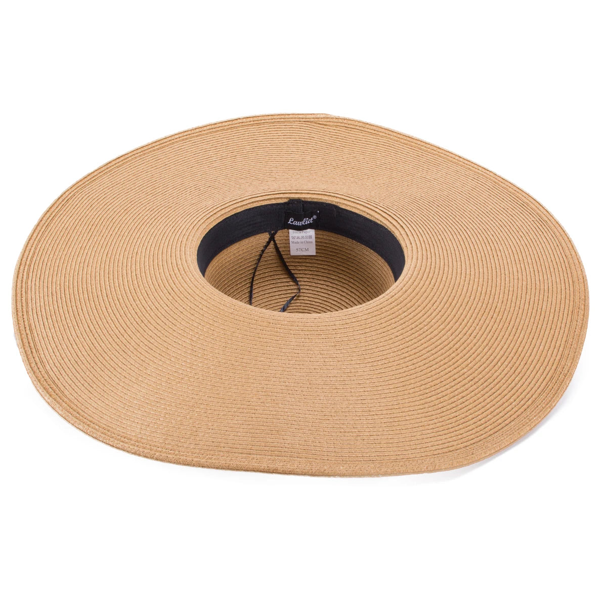 Lawliet 7.1''/18cm Foldable Oversized Huge Wide Brim Sun Beach Straw Hats Wedding Womens Floppy Party Dressy A330