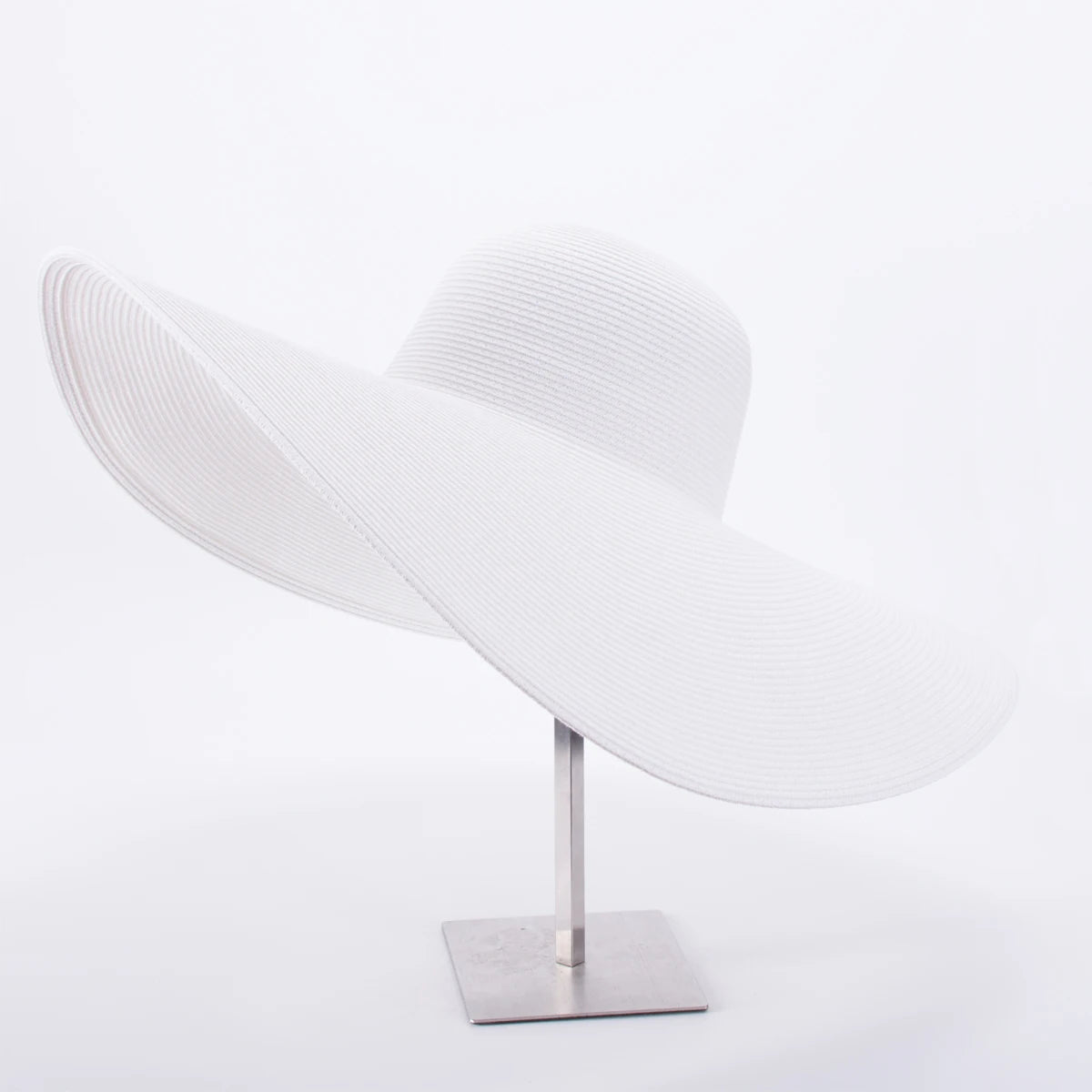 Lawliet 7.1''/18cm Foldable Oversized Huge Wide Brim Sun Beach Straw Hats Wedding Womens Floppy Party Dressy A330