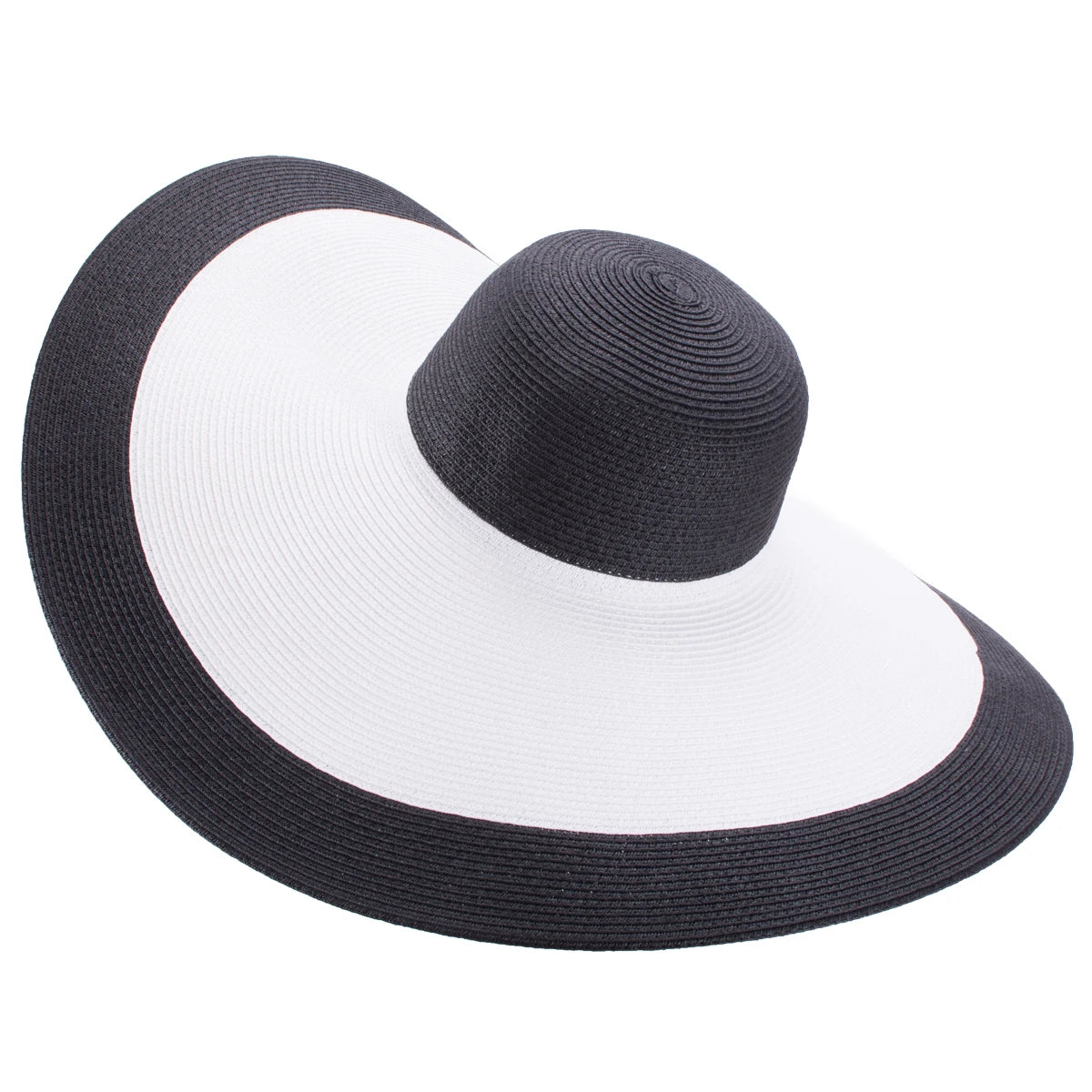 Lawliet 7.1''/18cm Foldable Oversized Huge Wide Brim Sun Beach Straw Hats Wedding Womens Floppy Party Dressy A330