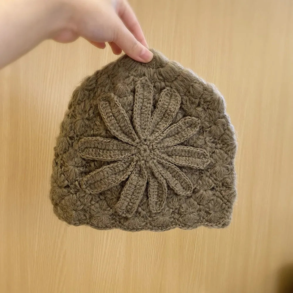Handmade Crochet Flower Hat Thin Bohemian Style for All Seasons