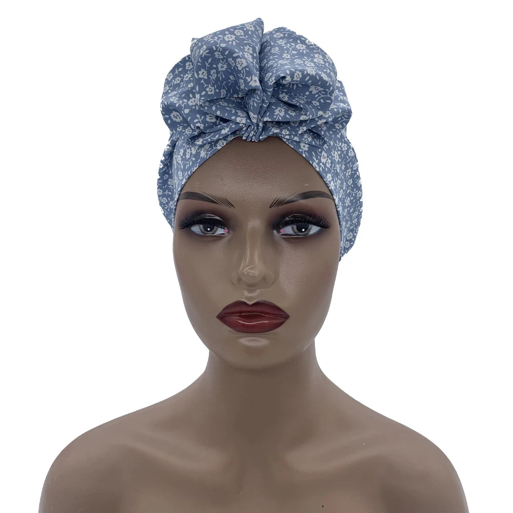 Elegant Retro Turban for Women Headscarf Cap Soild Color Ladies Beanies Caps