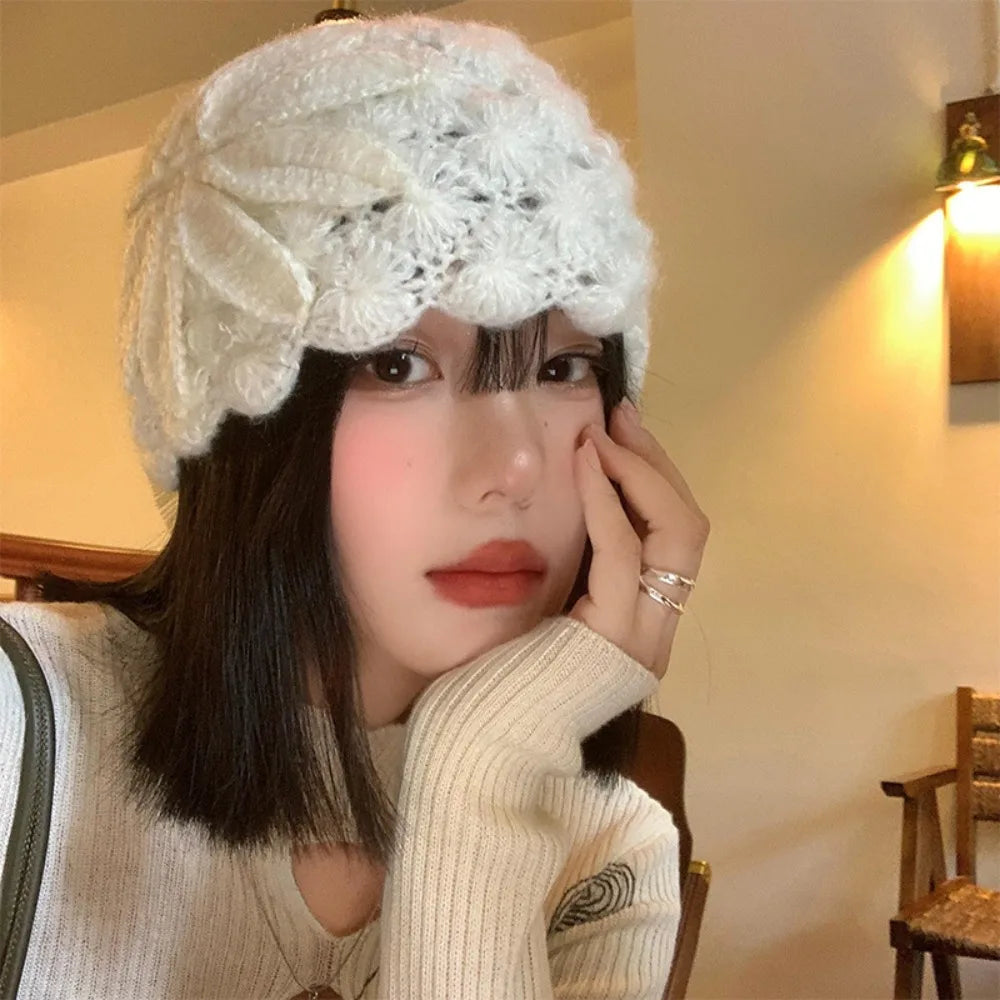 Cute Handmade Crochet Flower Hat Bohemian Style