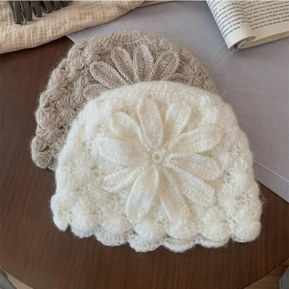 Handmade Crochet Flower Hat Thin Bohemian Style for All Seasons