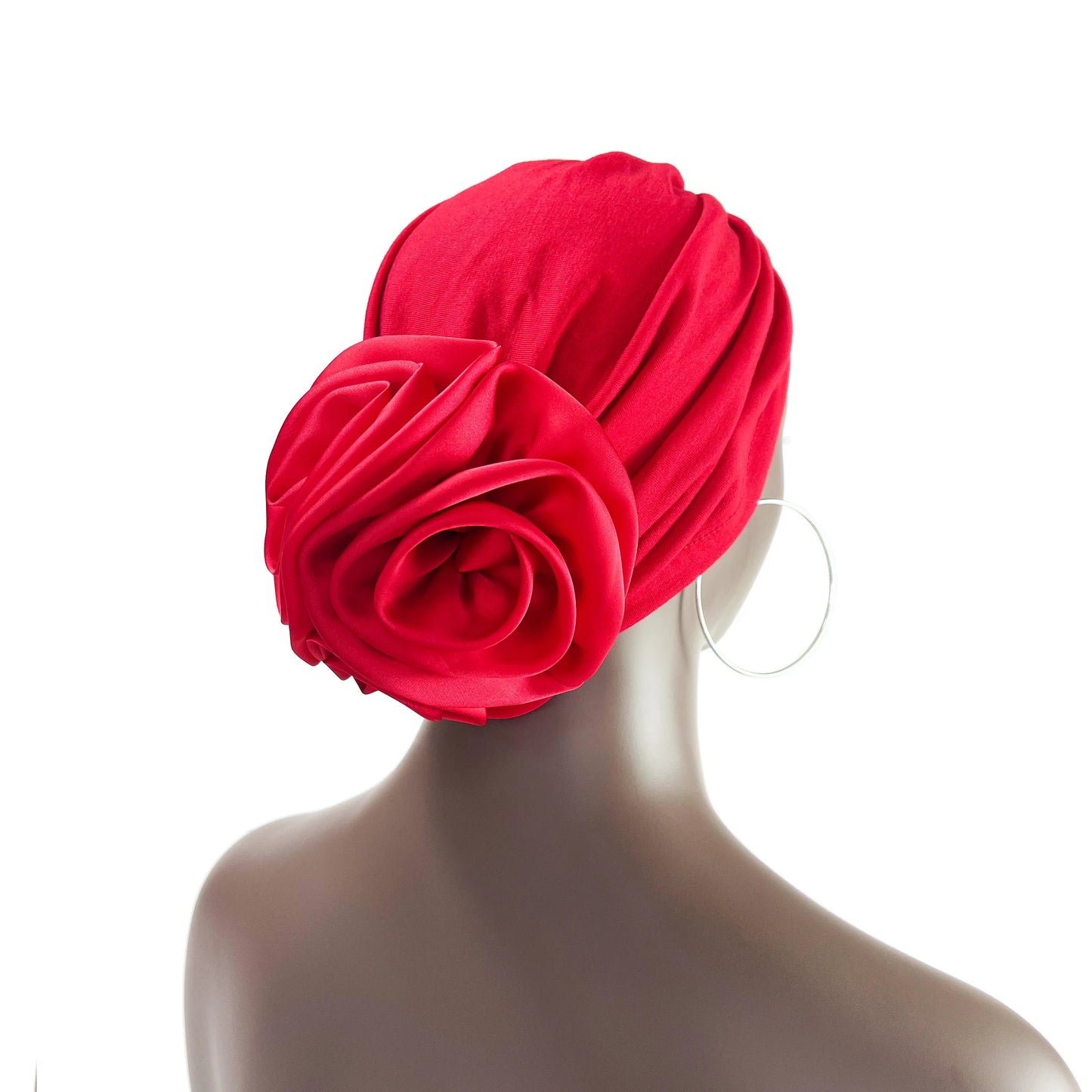 New Fashion Satin Flowers Turban Hijab Hats African Head Wraps Elastic Muslim Hats Breathable Chemo Cap For Women Girls