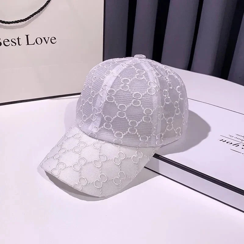 Summer Lace Mesh Baseball Cap – Breathable Cotton, Sun Protection & Giving Effortless Outdoor It-Girl Energy ☀️🌸