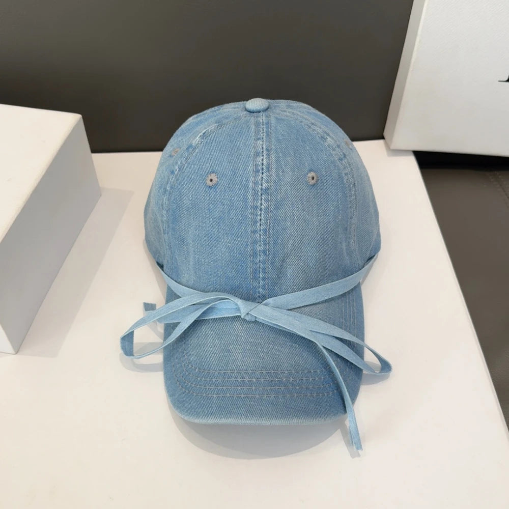 Bow & Diamond Heart Denim Baseball Cap – Cute, Fierce & Totally That Girl 🎀🧢