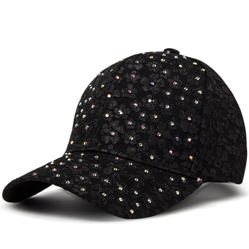 Rhinestone Designer Hip Hop Cap