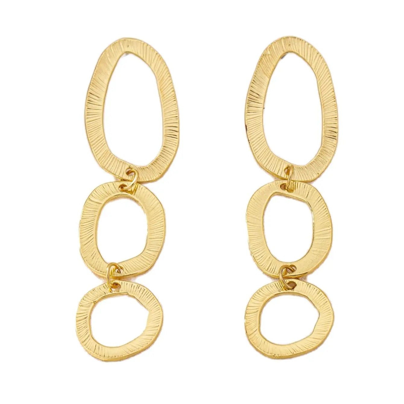 1 Pair of Simple Elegant and Versatile Retro Fashion Geometric Long Earrings