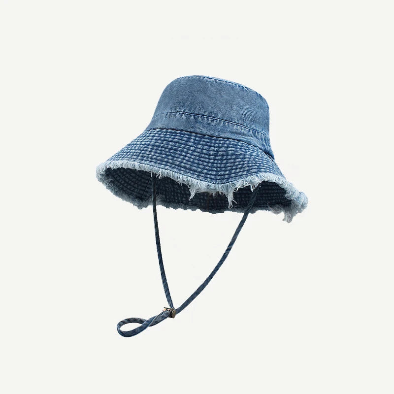 Leopard print fisherman hat with large eaves for spring and summer, suitable for men and women, providing sun protection