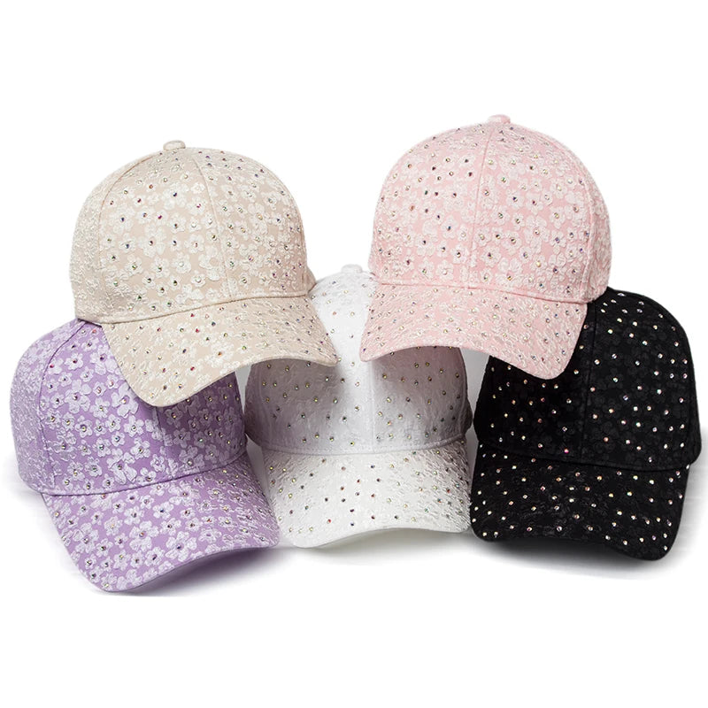 Rhinestone Designer Hip Hop Cap