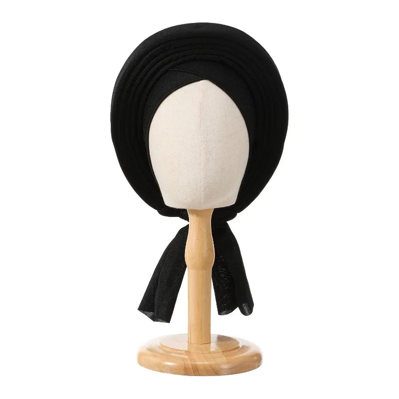 Folded Bud Turban Cap