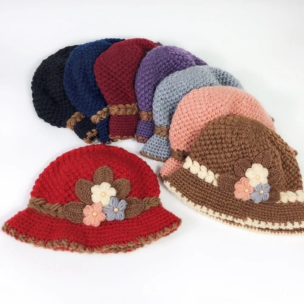 Warm Knitted Bucket Hat – Windproof Plush Yarn, Foldable Crochet & Giving Cozy Outdoor It-Girl Energy 🪣✨