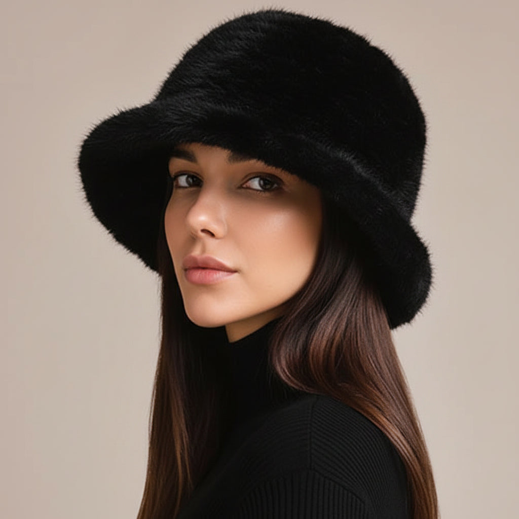 Luxury Real Mink Fur Winter Hat – Floral Knit, Soft & Giving Cozy Glam Crown Energy 🌸❄️