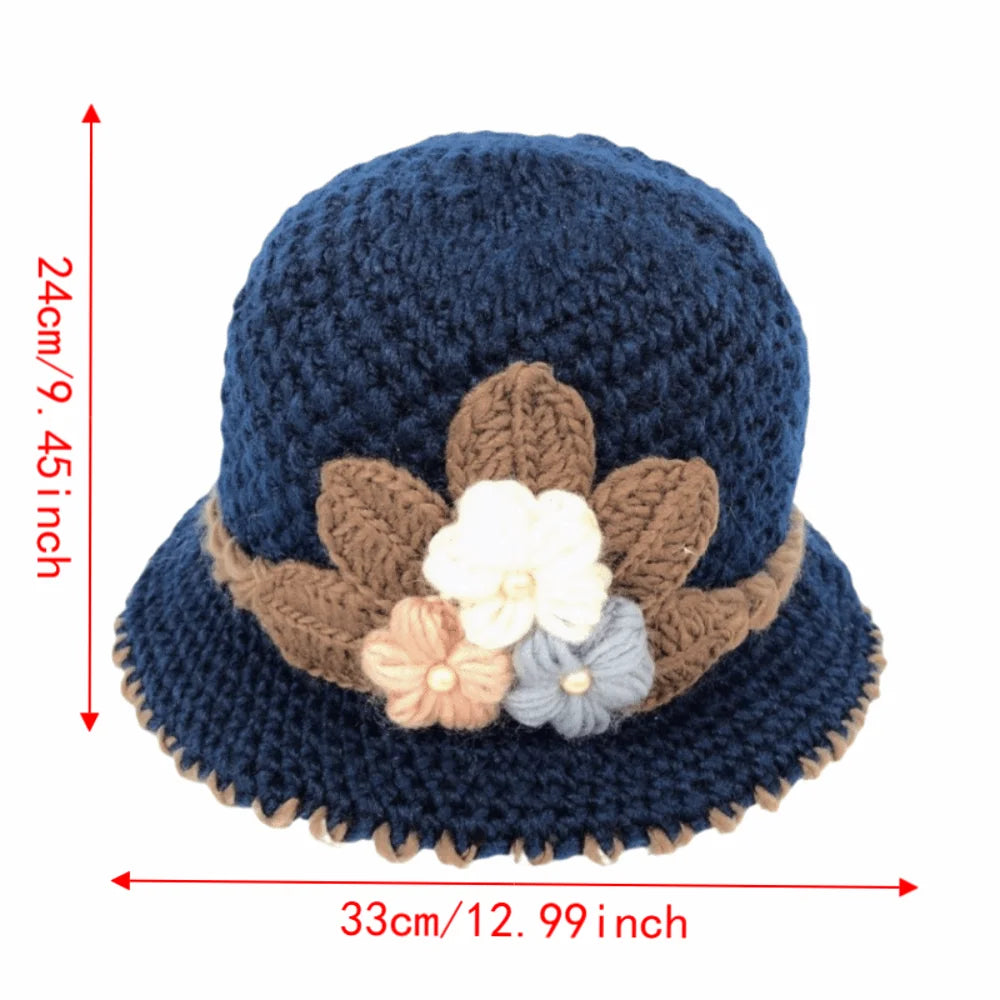 Warm Knitted Bucket Hat – Windproof Plush Yarn, Foldable Crochet & Giving Cozy Outdoor It-Girl Energy 🪣✨