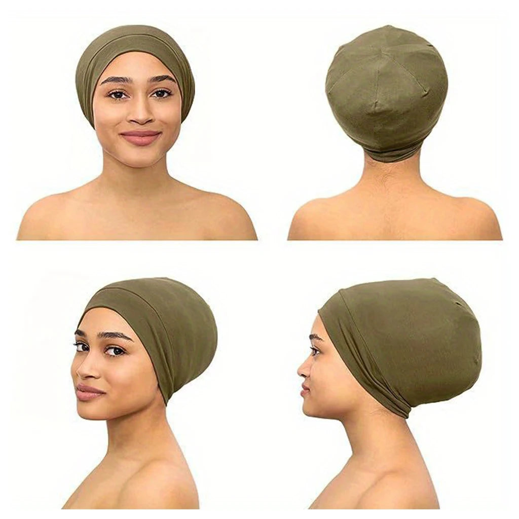 Satin-Lined Sleeping Hair Cap – Double Layer, Elastic Fit & Your Hair’s New Best Friend 🌙✨