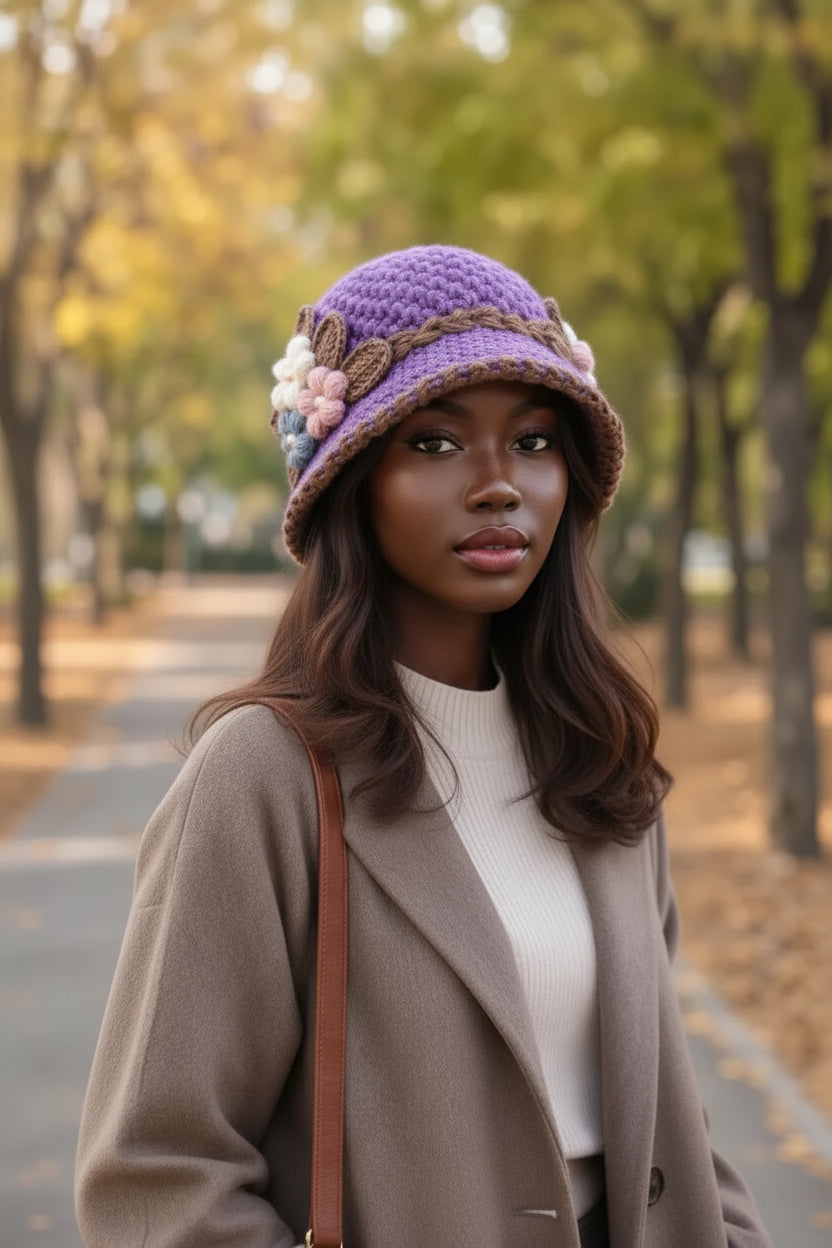 Warm Knitted Bucket Hat – Windproof Plush Yarn, Foldable Crochet & Giving Cozy Outdoor It-Girl Energy 🪣✨