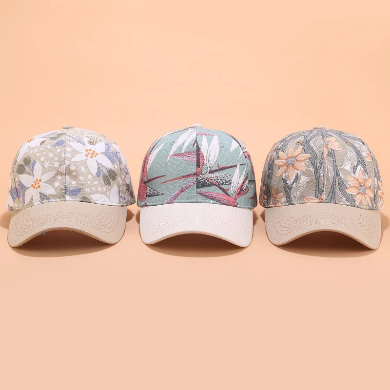 Floral Print Baseball Cap