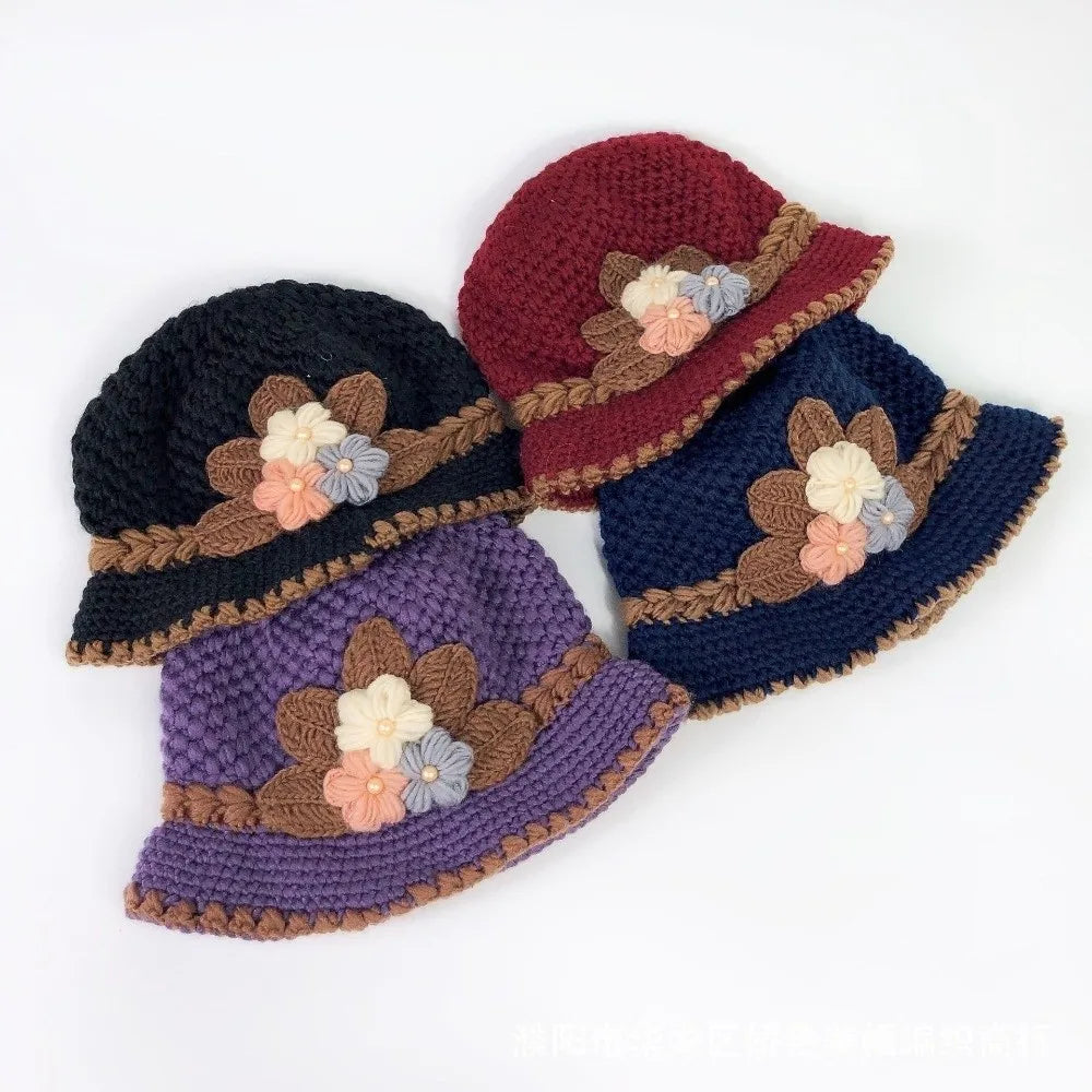 Warm Knitted Bucket Hat – Windproof Plush Yarn, Foldable Crochet & Giving Cozy Outdoor It-Girl Energy 🪣✨