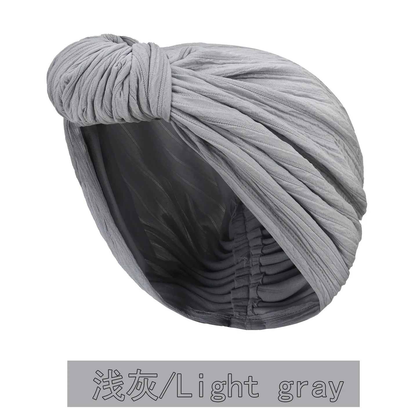 Fashion Women Shine Silver Wire Knot Turban Cap Autumn Winter Warm Headwear Bonnet Casual Streetwear Female Muslim Indian Hats