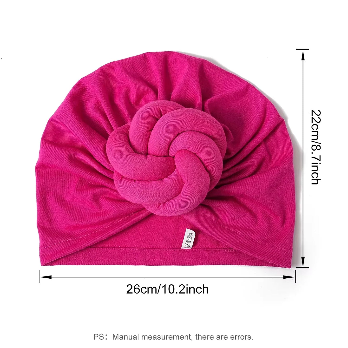 New Pre-Made Knotted Turban Hat Solid Color Head Wraps Elegant Pleated Beanies Headscarf For Women Turban