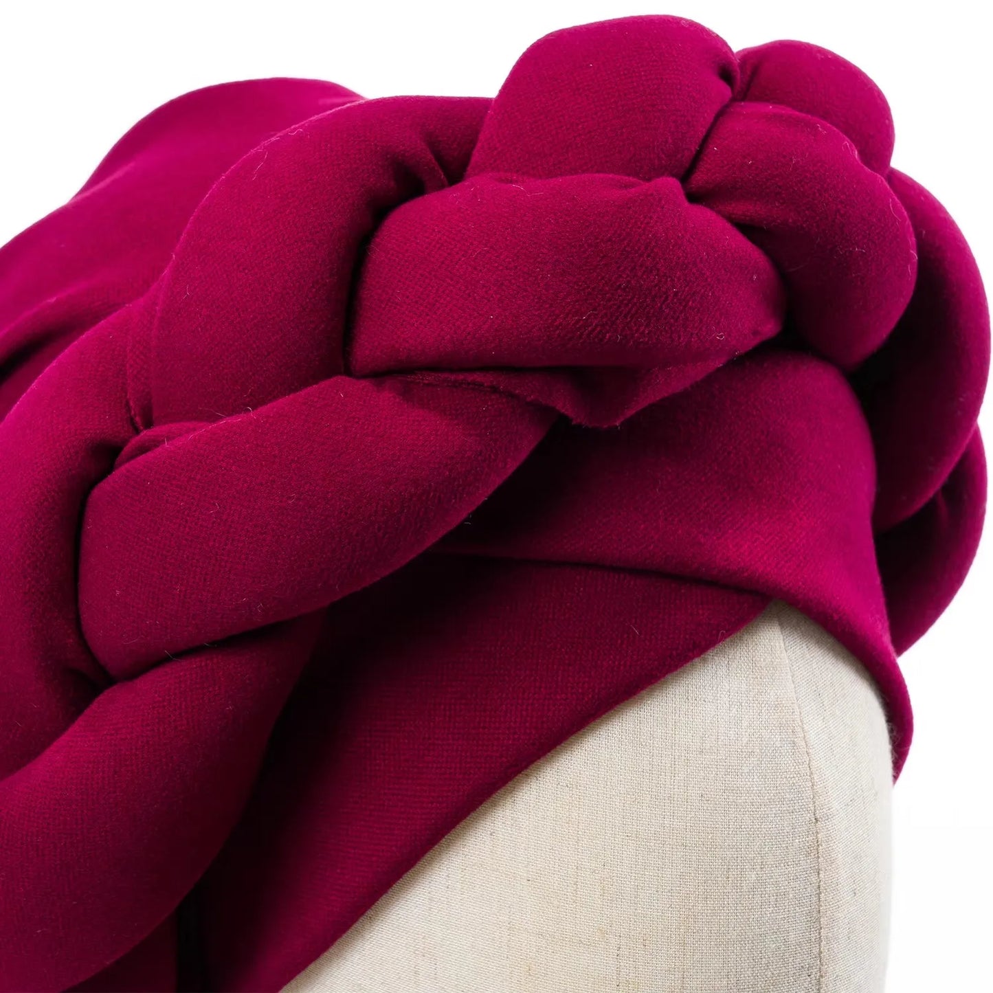 New Exaggerated Braids Turban Cap for Women African Wedding Party Headwear Hats Bonnets Headband Hat Hijab Cap