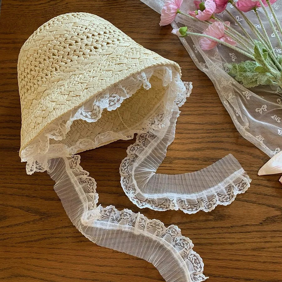 Summer Beach Sun Straw Hats for Women Wide Brim Packable Travel Bucket Hats UPF 50+