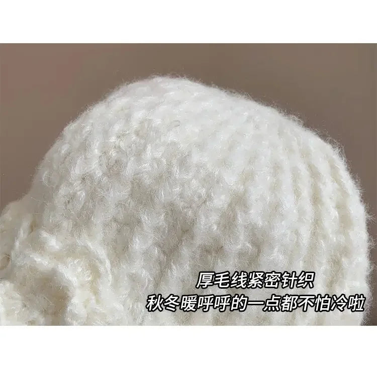 Flower Knitted Fisherman Pot Hat – Korean Cozy Chic & Giving Autumn Dream Girl Energy 🌸🎣
