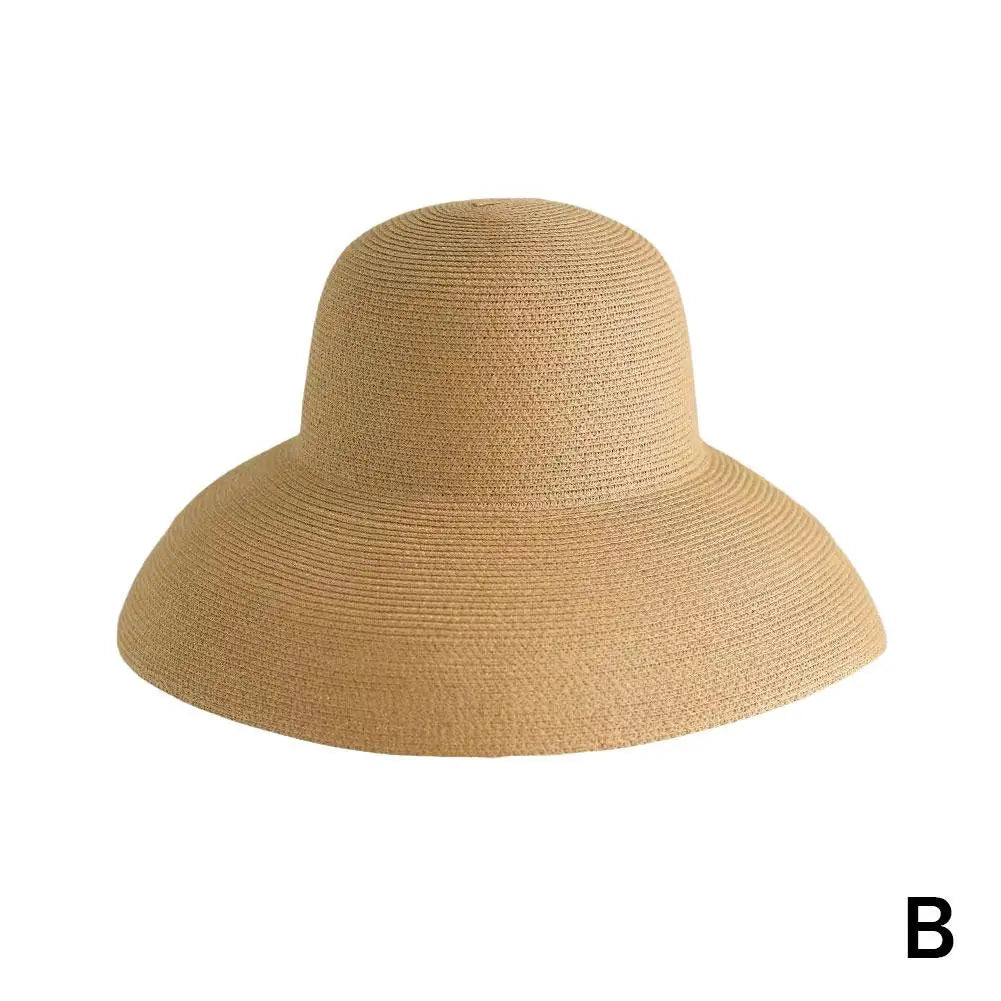 Wide Brim Straw Sun Hat — Packable Beach Hat for Summer