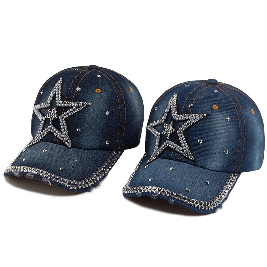 Pentagram Denim Cloth Baseball Cap