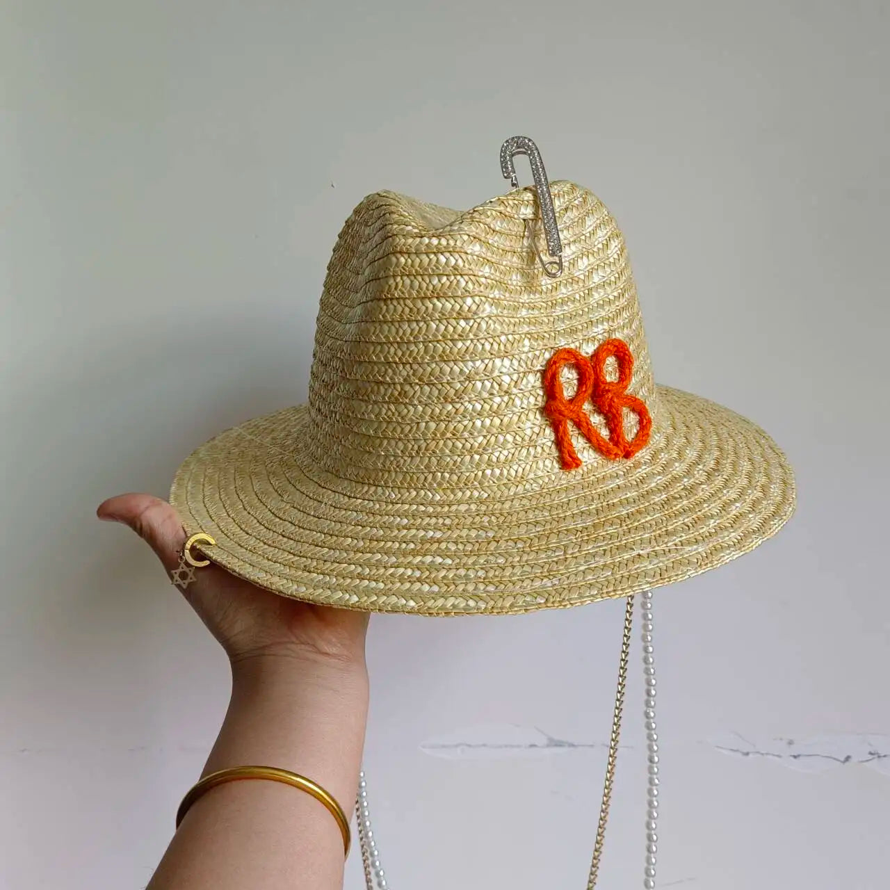 Summer straw hat black edging French elegant ladies seaside travel sun hat Hepburn style wide brim straw hat  кепка женская