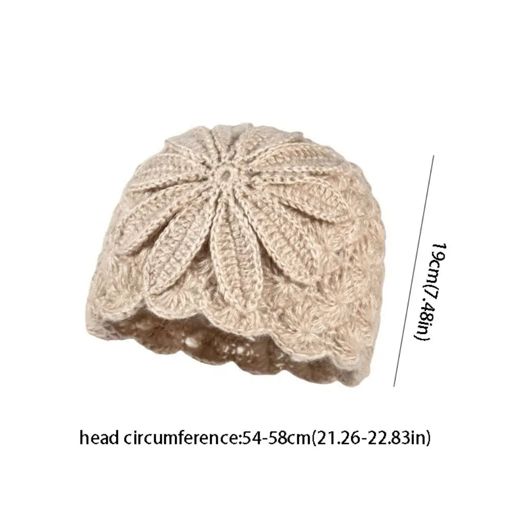 Handmade Crochet Flower Hat Thin Bohemian Style for All Seasons