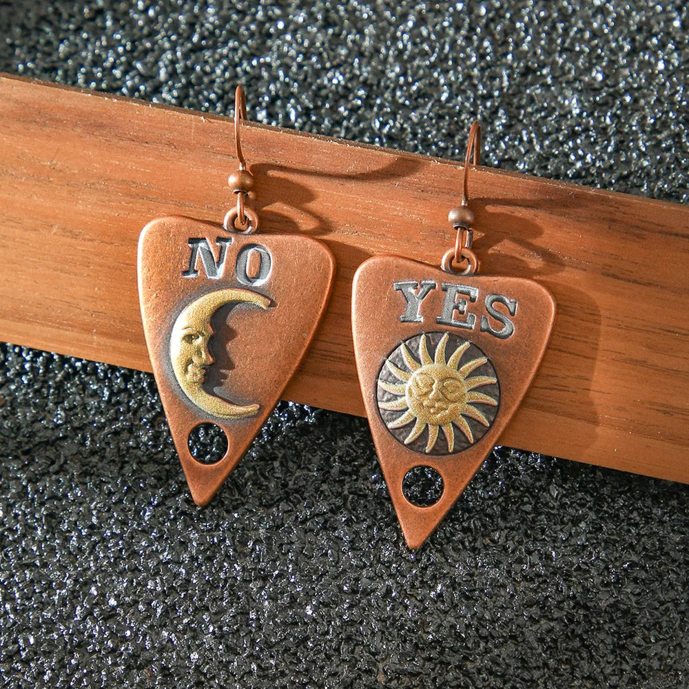 Boho Vintage Geometric Dangle Earrings – Ethnic Metal Leaf Tassel & Giving Free-Spirit Statement Energy 🌿✨