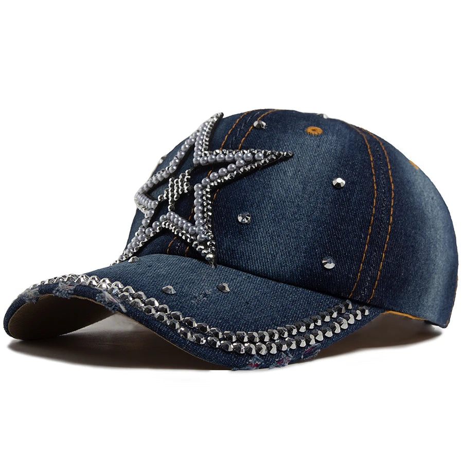 Pentagram Denim Cloth Baseball Cap