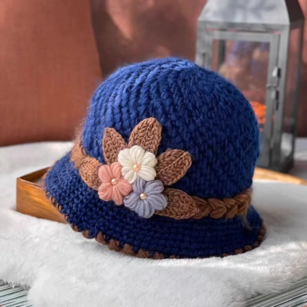 Warm Knitted Bucket Hat – Windproof Plush Yarn, Foldable Crochet & Giving Cozy Outdoor It-Girl Energy 🪣✨