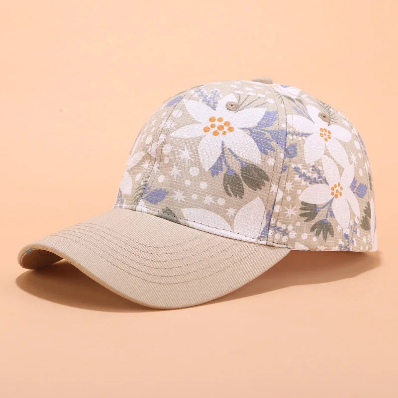 Floral Print Baseball Cap