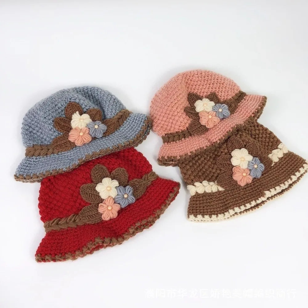 Warm Knitted Bucket Hat – Windproof Plush Yarn, Foldable Crochet & Giving Cozy Outdoor It-Girl Energy 🪣✨