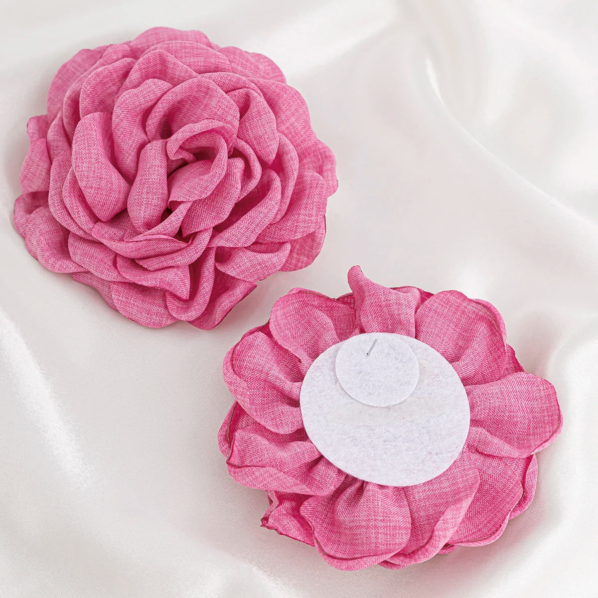 IngeSight.Z Bohemia Trendy Big Fabric Rose Flower Earrings For Women New Exaggerated Elegant Party Wedding Earrings Jewelry