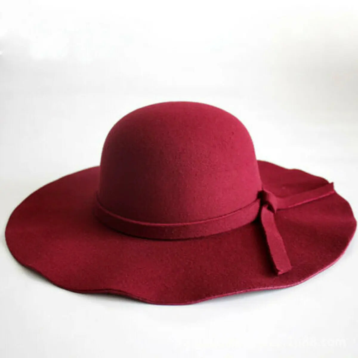 Women Sun Hat Vintage Lady Wide Large Wool Felt Cap Casual Summer Beach Travel Floppy Sun Hat Gift