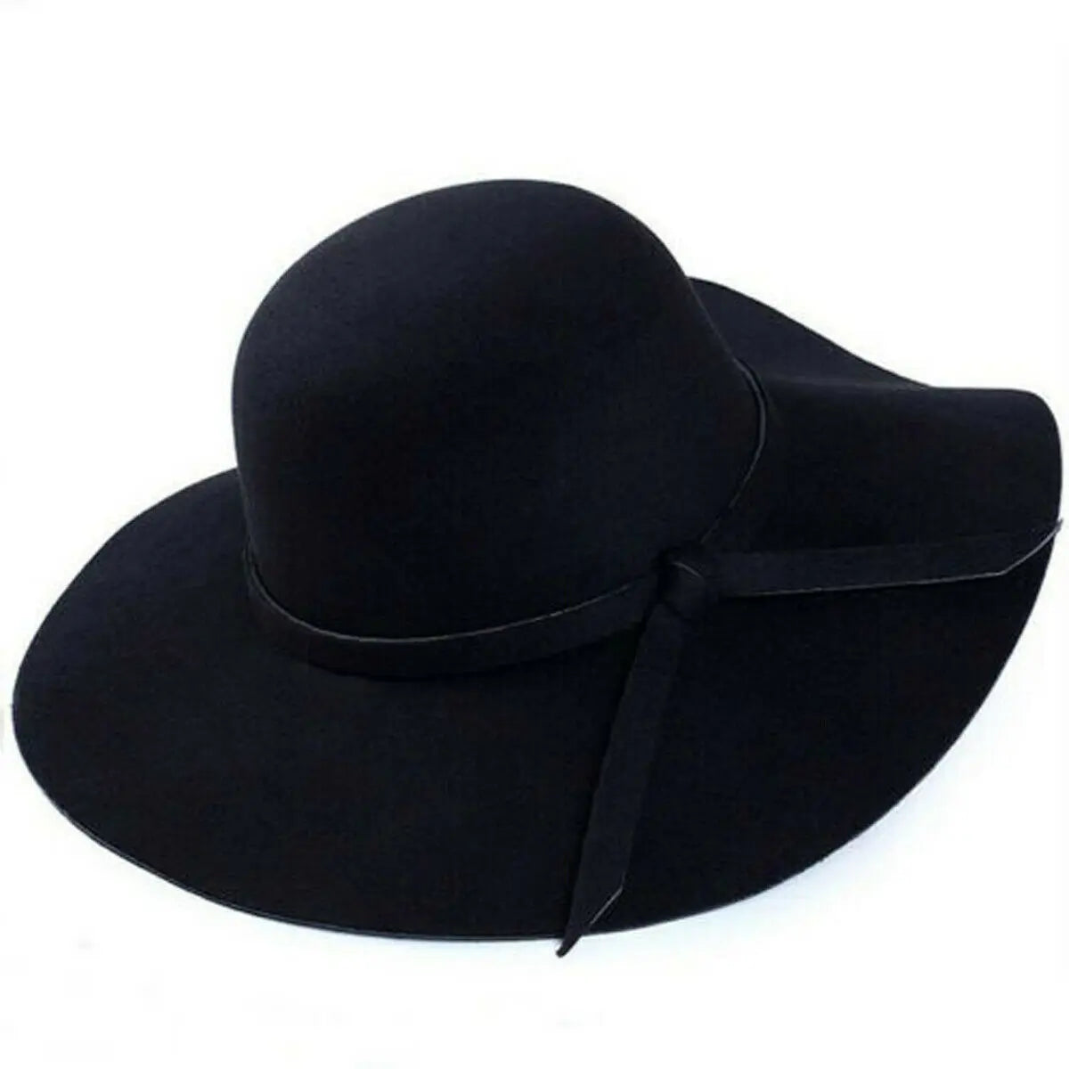 Women Sun Hat Vintage Lady Wide Large Wool Felt Cap Casual Summer Beach Travel Floppy Sun Hat Gift