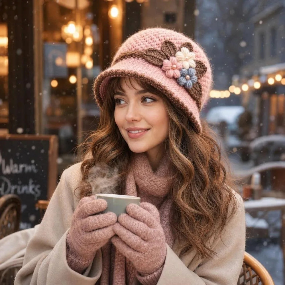 Warm Knitted Bucket Hat – Windproof Plush Yarn, Foldable Crochet & Giving Cozy Outdoor It-Girl Energy 🪣✨