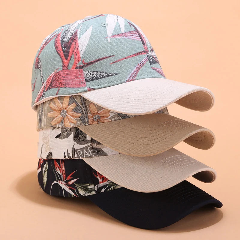 Floral Print Baseball Cap