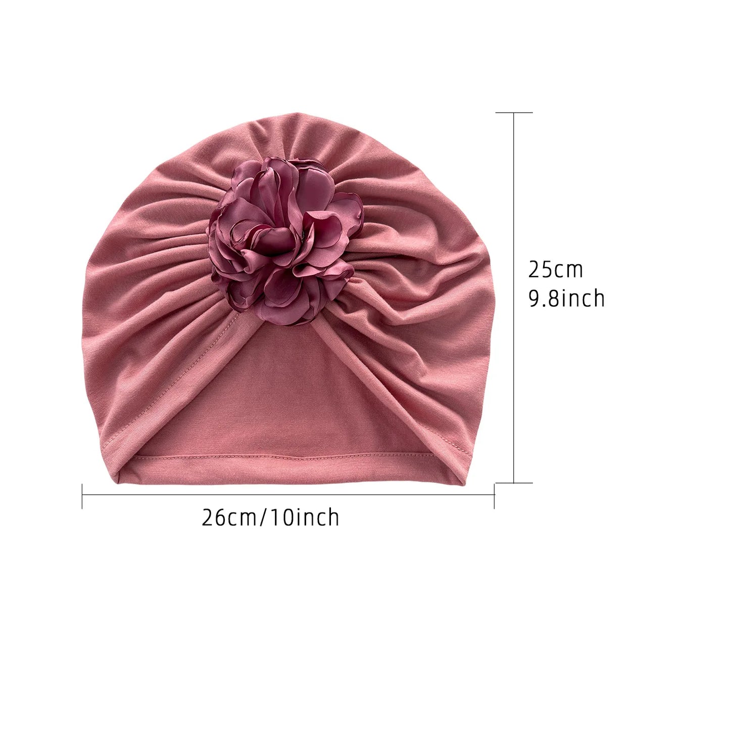 Women Turban Hat Bonnet Indian Cap Head Wrap Big Flower Elastic Hair Bands Hat Beanie Ladies Girls Hair Accessories